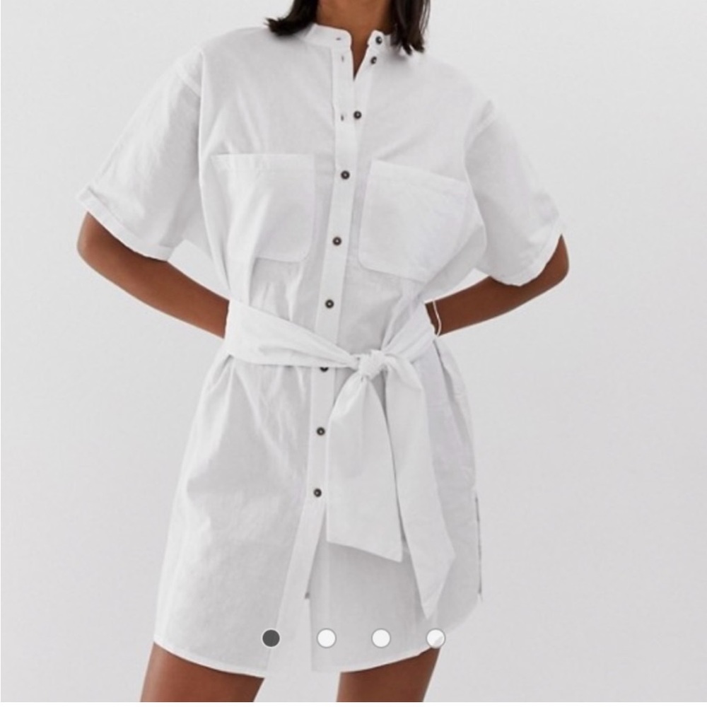 NWT White Cotton Shirt Dress - size medium